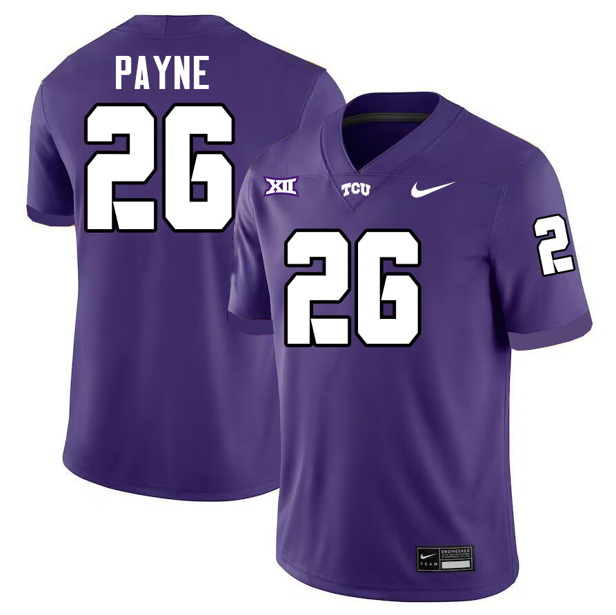 #26 Jeremy Payne TCU Jersey,Texas Christian University Horned Frogs Football Jersey-Purple